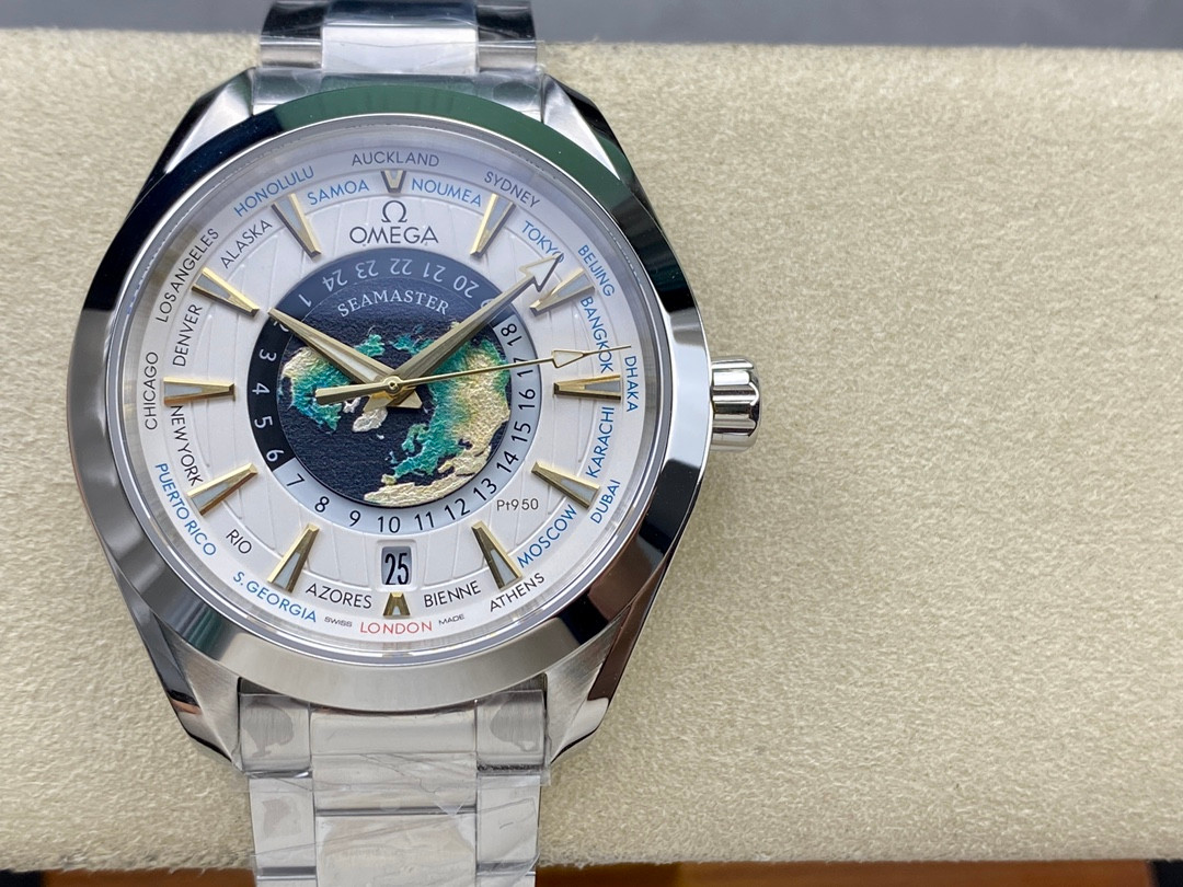 Omega Seahorse Universal Time 220.92 — 904L Best Superclone