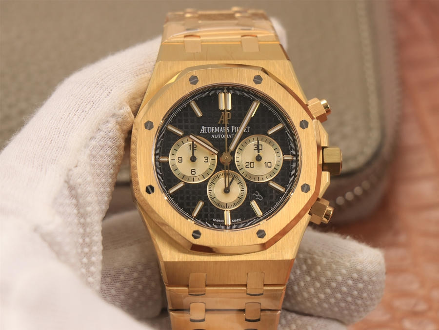 Audemars Piguet Royal Oak Chronograph 18K Gold on 904L Steel | HQ Premium Build