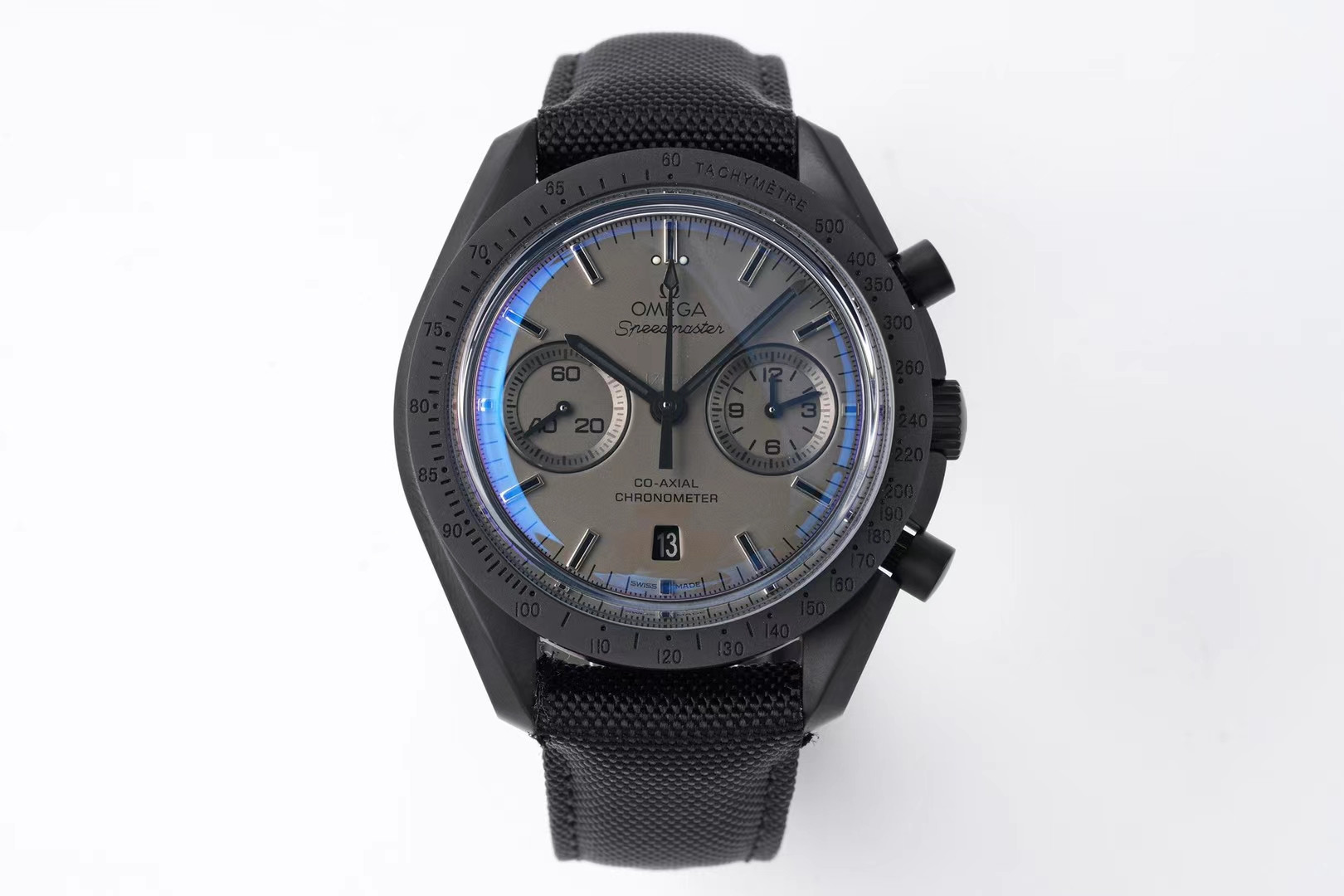 Omega Super Series Moon Dark Face V2 - HQ Certified Clone