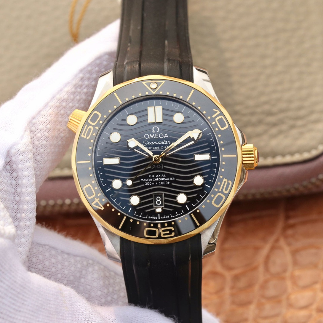 Omega Seamaster 300M Co-Axial Master Inter-Gold - 1:1 Superc | HQ Master Replica