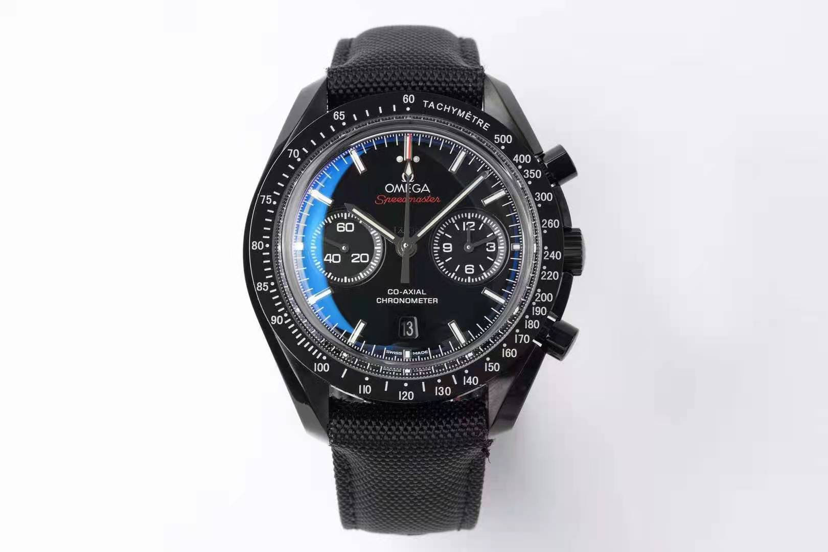 Omega Super Series Moon Dark Face with - HQ Certified Clone