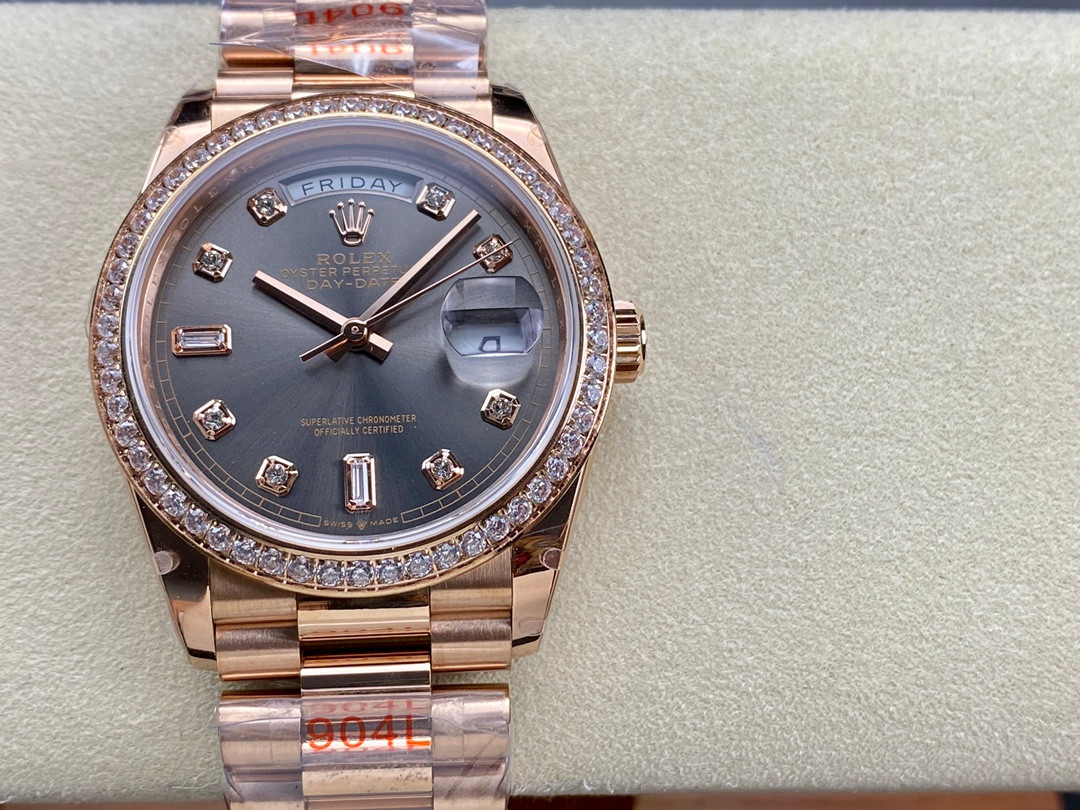 Day Date Rolex Weekly Journal 36mm 18K Gold Plated counter weigh | HQ Superclone