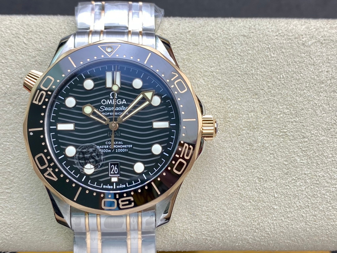New Omega Seamaster Hippocampus 300M Rose Gold 1:1 Superclo - HQ Certified Clone
