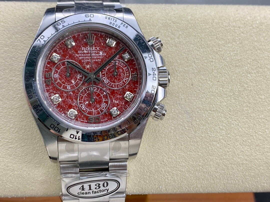 Rolex Cosmograph Daytona with a red pomegranate, funa stone, | HQ Master Replica