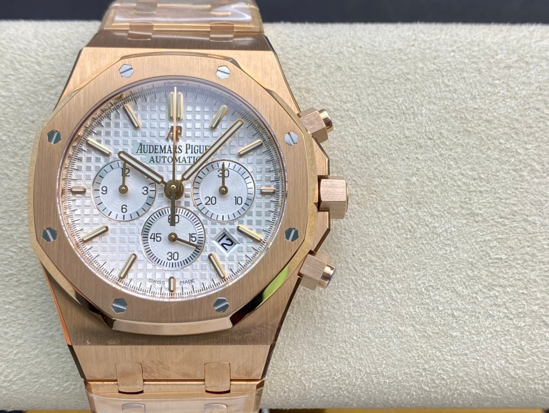 Audemars Piguet Royal Oak Chronograph Rose Gold on 904L Stee | HQ Premium Build