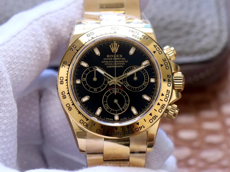 Rolex Cosmograph Daytona 116528 Yellow Gold Original Cal.4130 V2 - HQ Edition